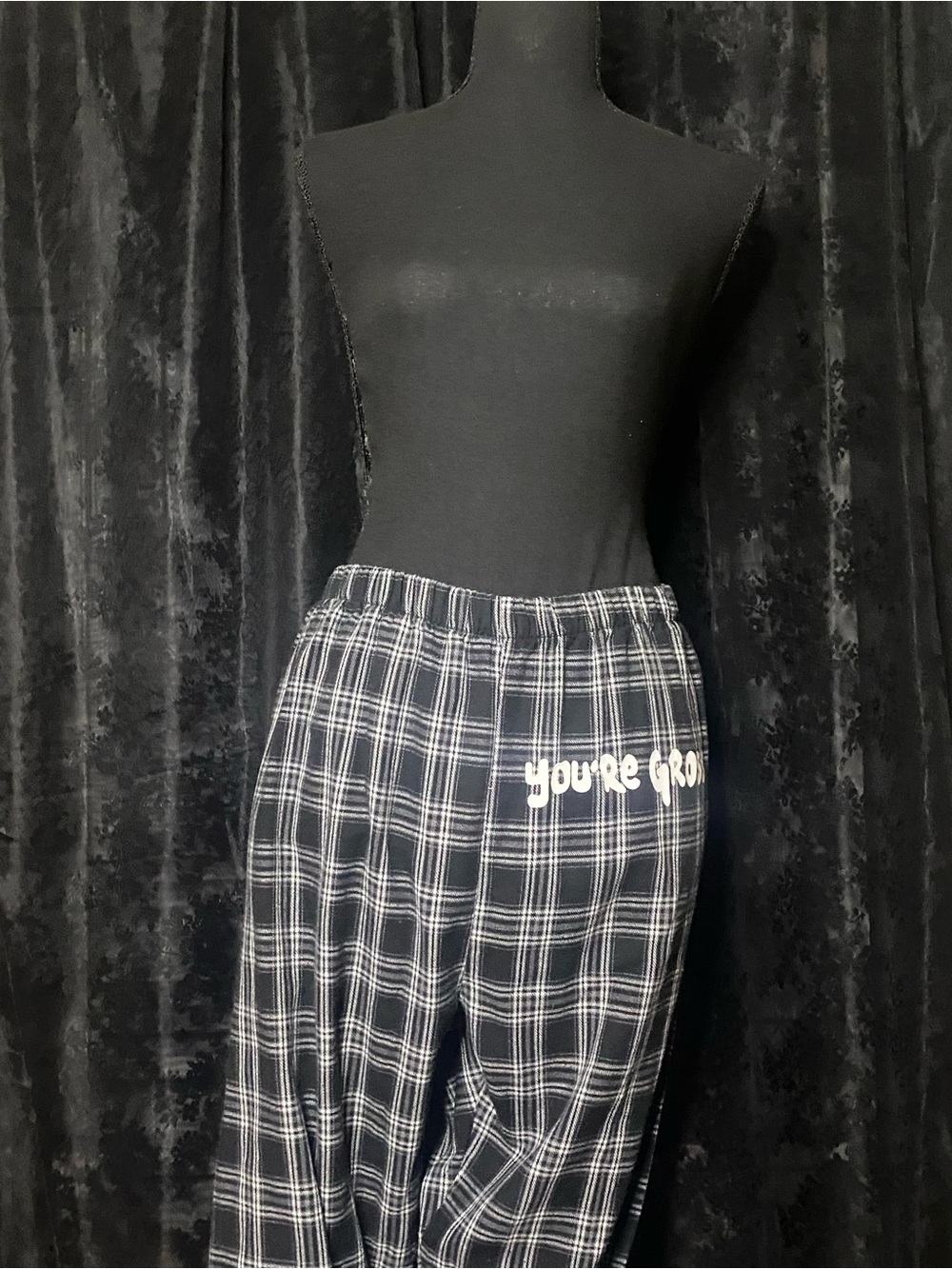 Gothic Emo Grunge Striped Pajama Pants